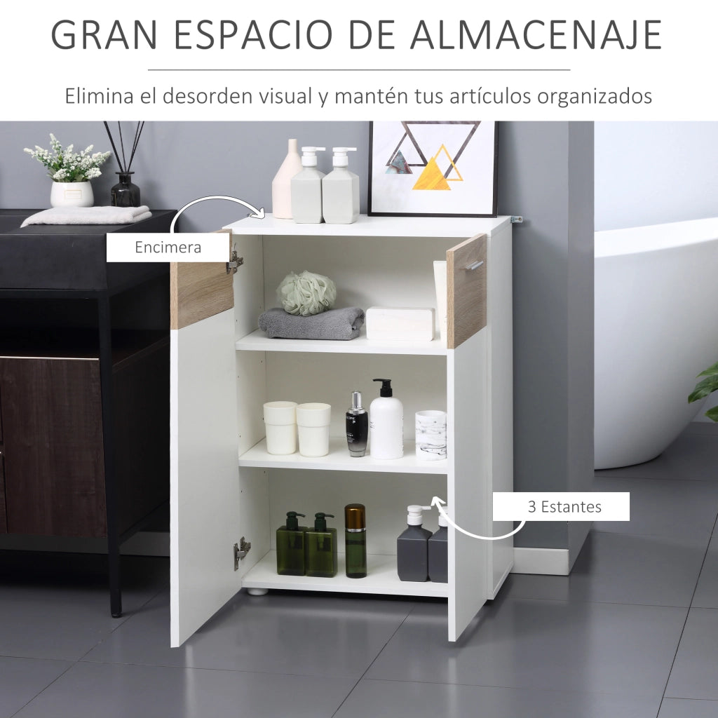 Armadio a due ante con ripiani regolabili ¨C Minimal ¨C Bianco 60x30x85
