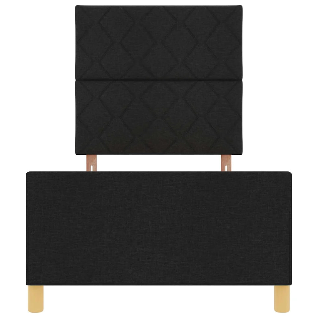 Struttura del letto con testiera Nero 100 x 200 cm Tessuto 3344783