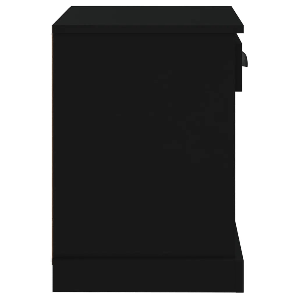 Comodino | Armadio da Notte | Mobiletto da notte Nero 43x36x50 cm