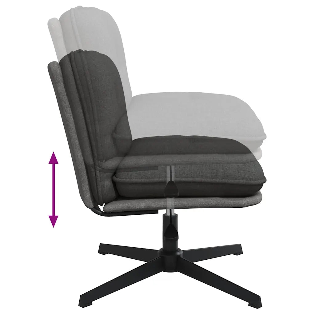 Sedia da Ufficio Girevole Grigio Scuro in Tessuto 4105390