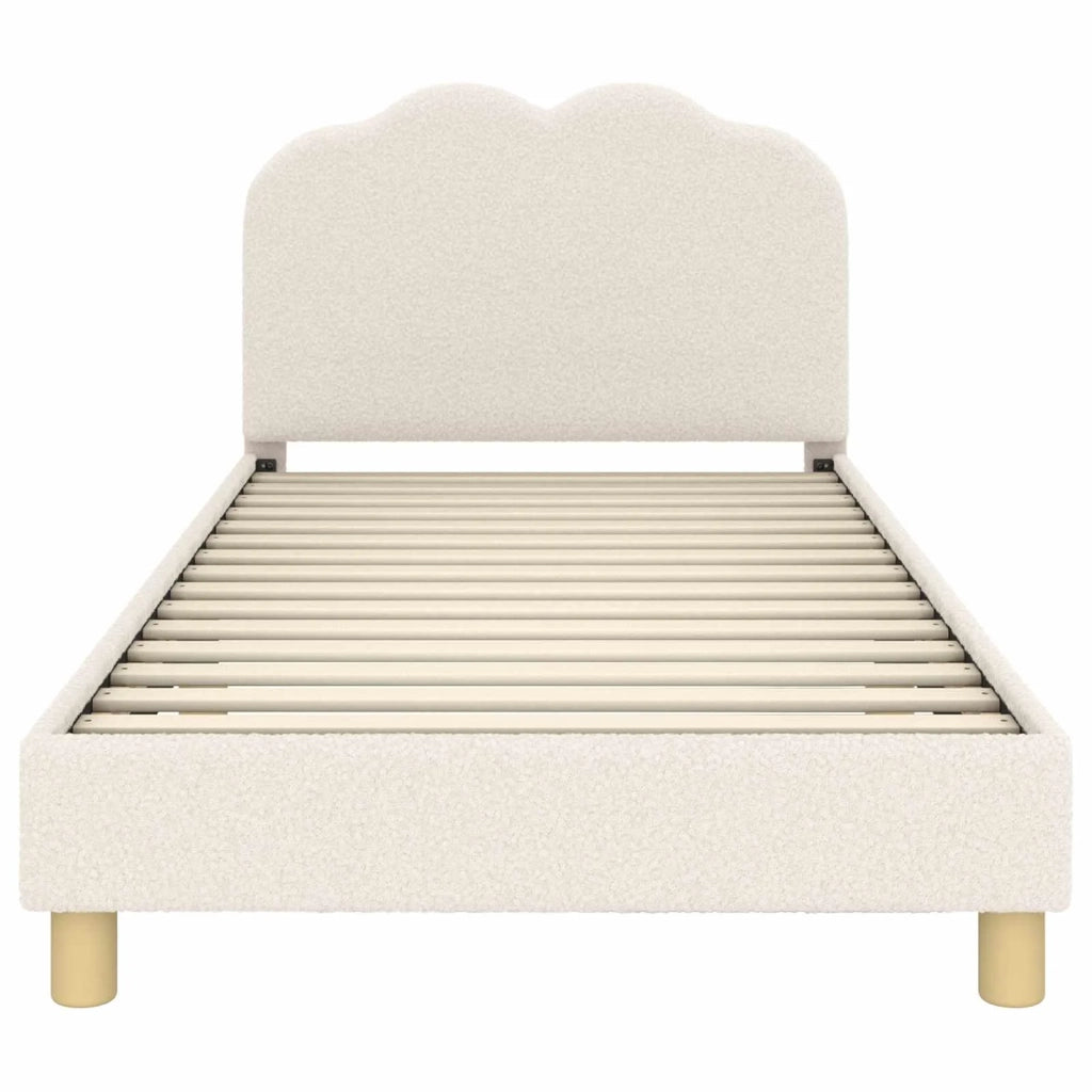 Struttura letto bambini con testata Crema 90 x 190 cm 42010973