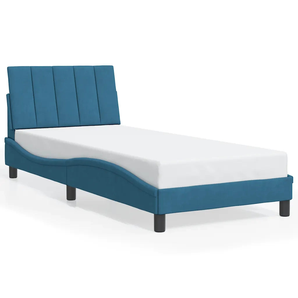 Giroletto senza Materasso Hanko Blu 80x200 cm in Velluto 3207817