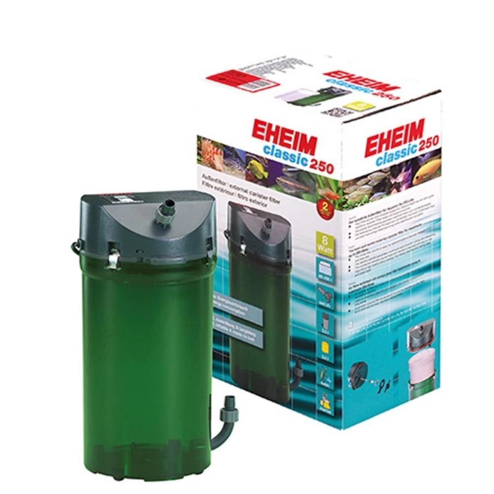 Eheim Classic 250 - Filtro Esterno Completo di Materiale Filtrante 8w 440 L/H per Acquari fino a 250 Litri