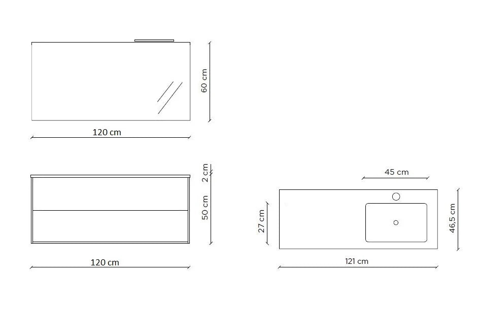 Composizione vasca DX 4 pezzi IGEA bianco opaco