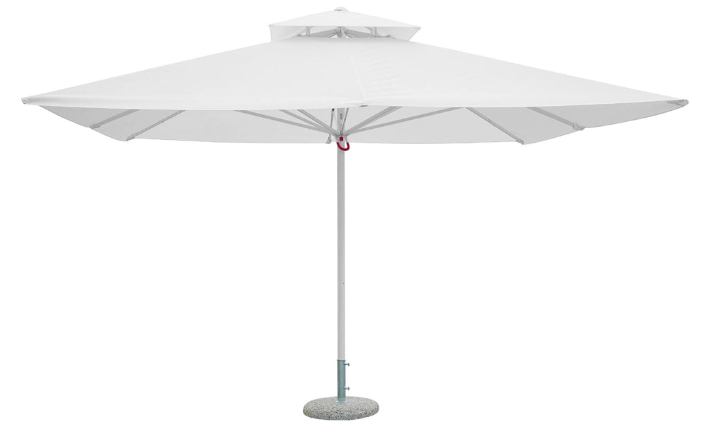 Ombrellone da Giardino 4x4m Palo Ø60 mm in Poliestere Bianco