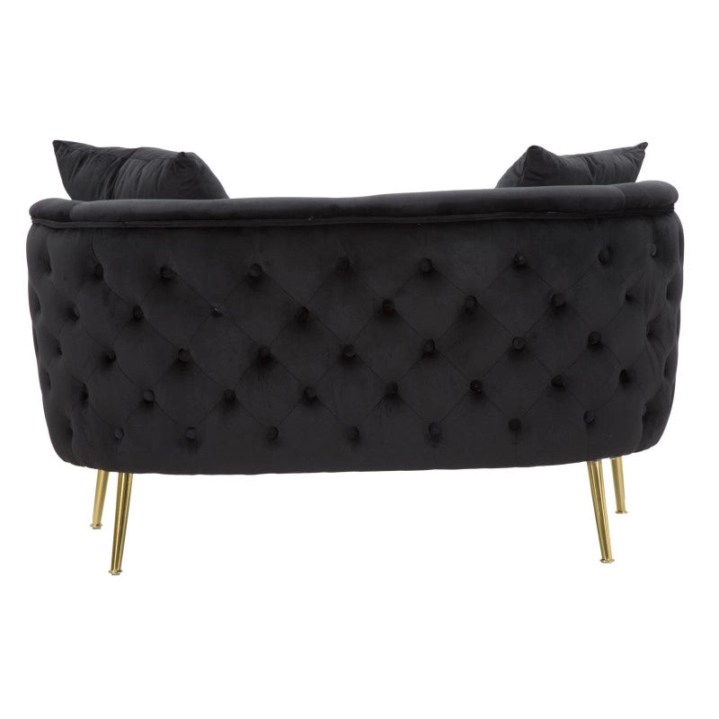Divanetto Bucarest Nero cm 127x74x71