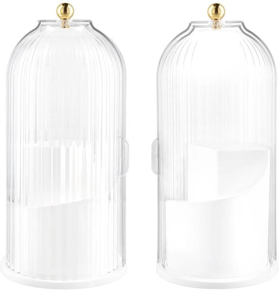 Organizzatore di Cosmetici con Tre Compartimenti - Borsetta per Pennelli - Chiusura - Materiale Resistente in Plastica