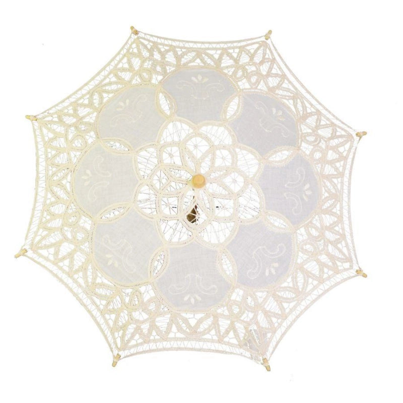 Ombrello pizzo crema cm ø60x4h44