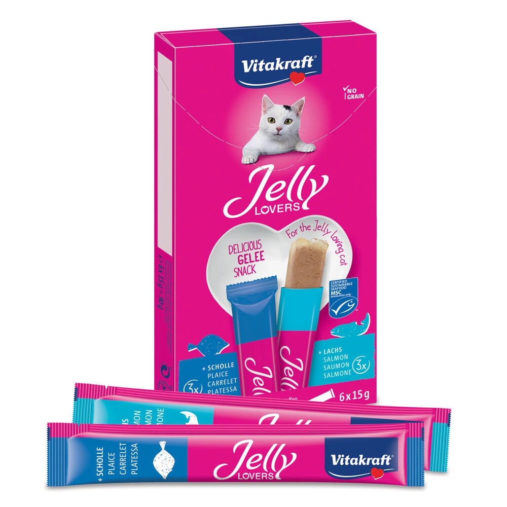 JELLY LOVERS SNACK 6X15GR SALMONE E PLATESSA