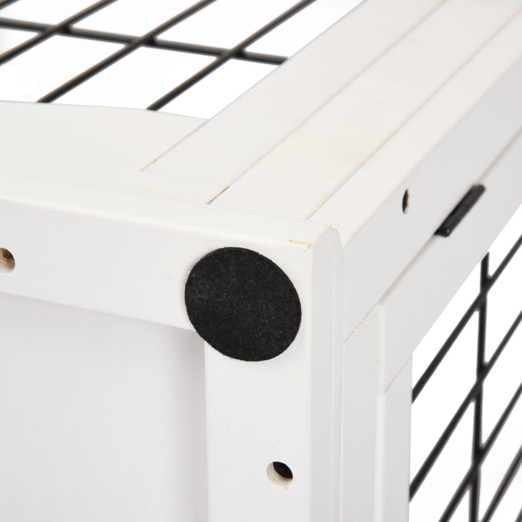 Trasportino per Cani in Legno MDF e Ferro ¨C Xylo ¨C 58,5x81x66 cm Bianco