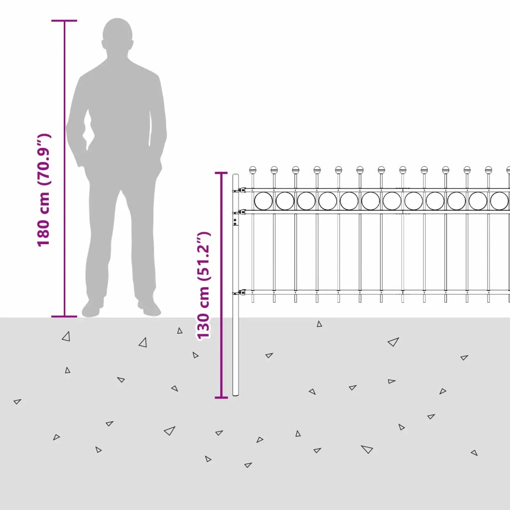 Recinzione da Giardino | Recinzione a Cerchio TILBURG Nero