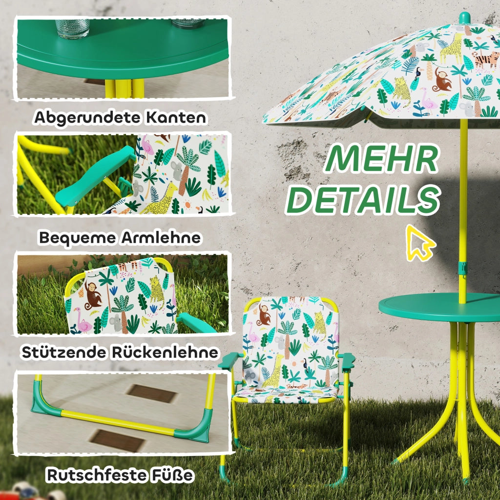 Set tavolo e sedie bambini ¨C Minimal ¨C verde, 4 pezzi
