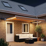 Tenda retrattile manuale con LED Sabbia 3426208