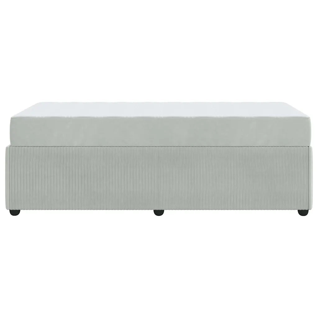 Struttura del letto-Giroletto Grigio chiaro 90 x 200 cm Tessuto 314376