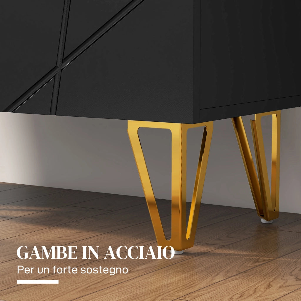 Scarpiera Moderna con Ripiani Regolabili ¨C Minimal ¨C Nero