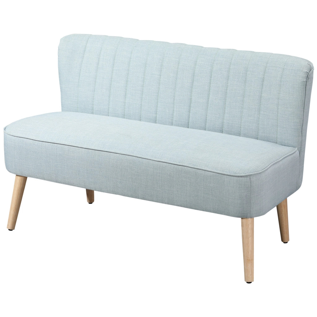 Divano 2 posti imbottito ¨C Xylo ¨C 117x56.5x77 cm, verde chiaro, tessuto antimacchia