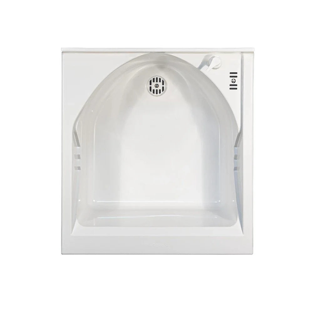 Mobile lavatoio 50x45 cm bianco con vasca in termoplastico e asse in termoplastico | Edilla
