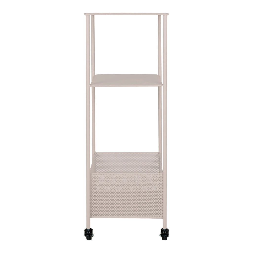 Carrello Torres, Beige, Metallo, 35x35x100 cm