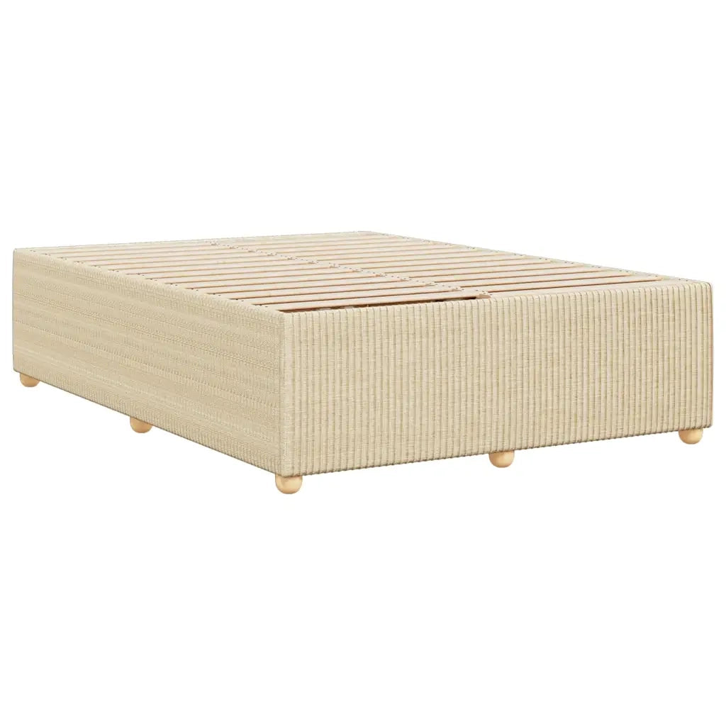 Letto matrimoniale | Letto per adulti | Giroletto senza Materasso Crema 160x200 cm in Tessuto
