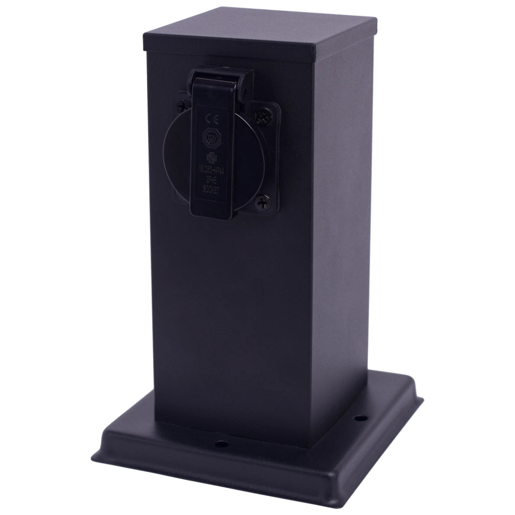 Paletto da giardino Electric IP44 2 prese nero 20cm