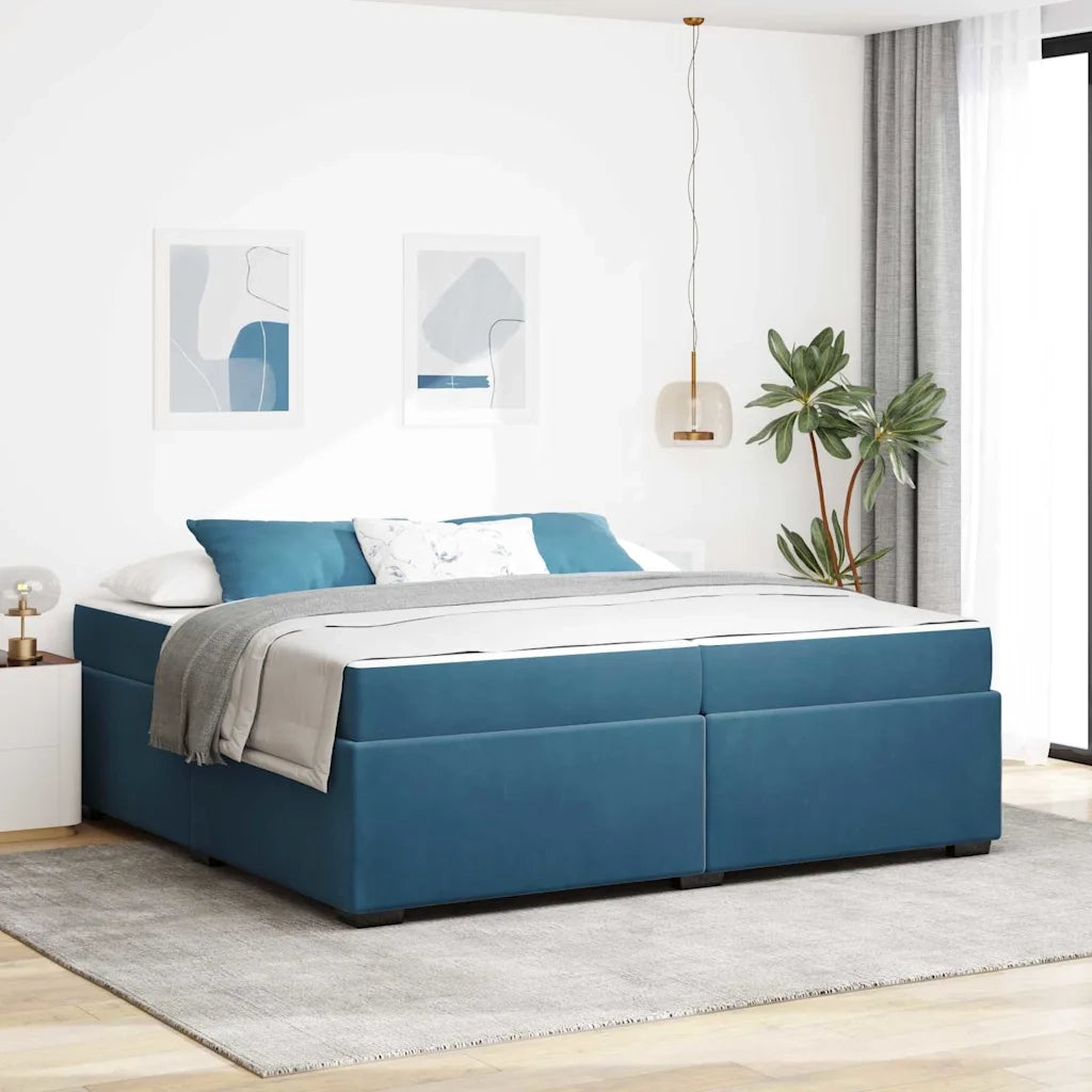 Struttura del letto Blu Scuro 200 x 200 cm Tessuto 3399312