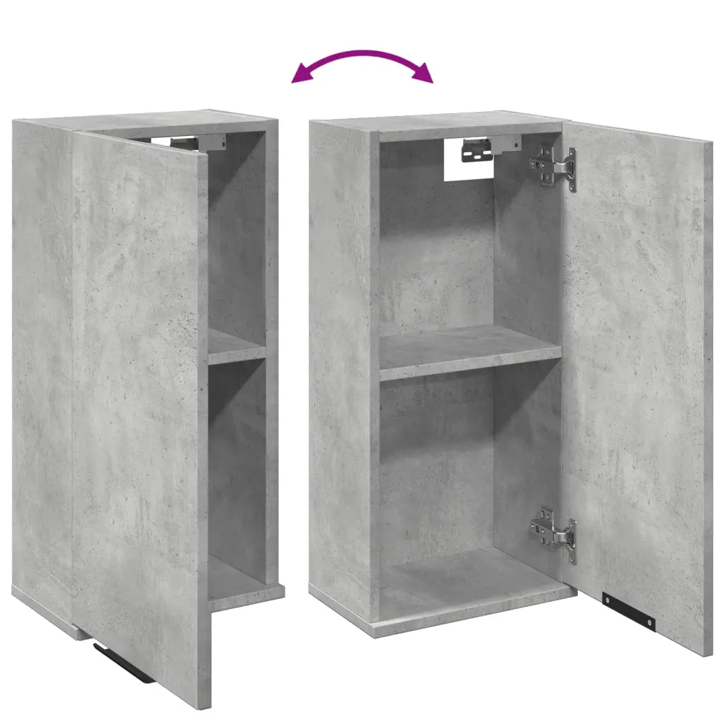 Mobile da Bagno | Armadio da bagno a Parete Grigio Cemento 32x20x67 cm