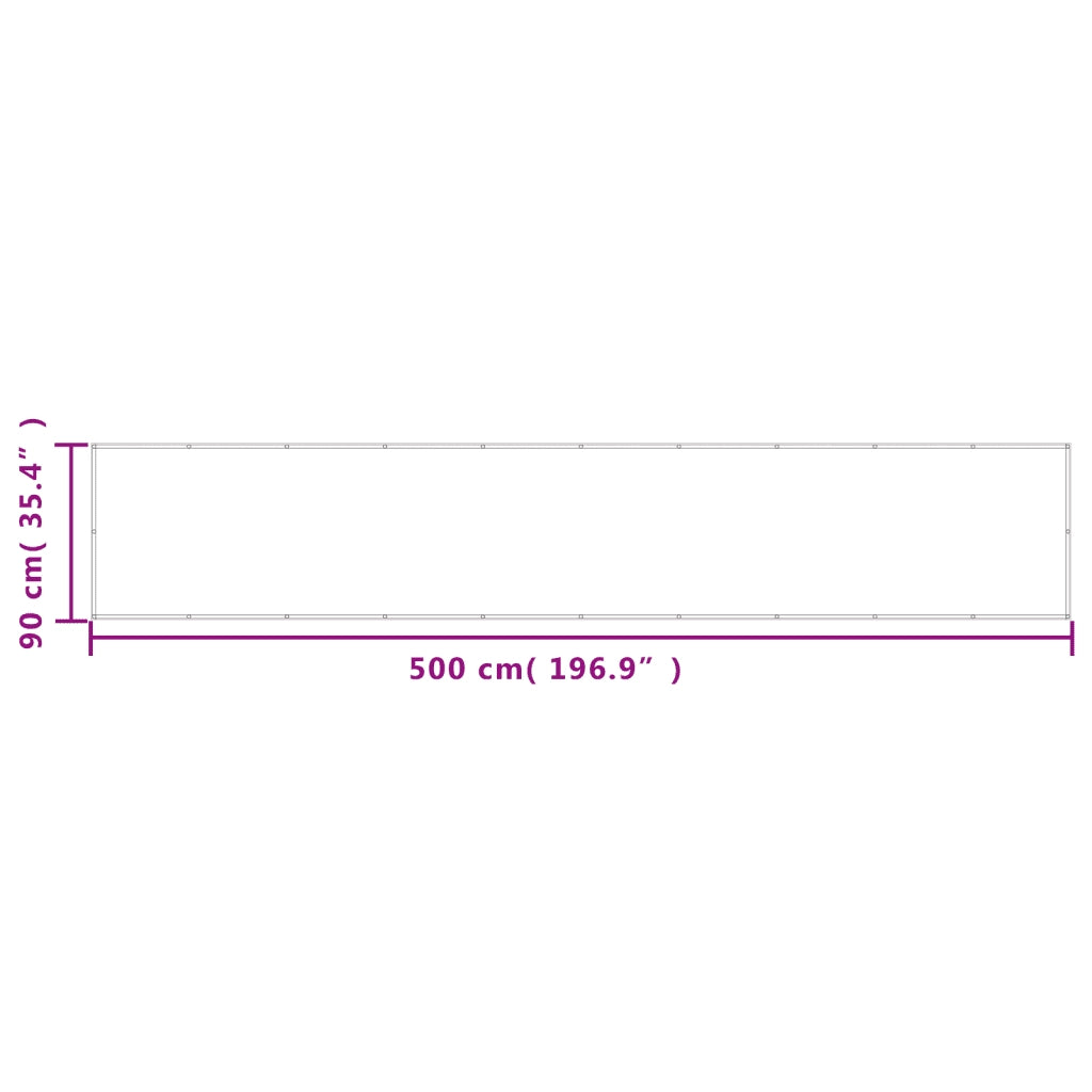 Paravento da Balcone-Pannello per balcone Sabbia 90x500 cm 100% Poliestere Oxford
