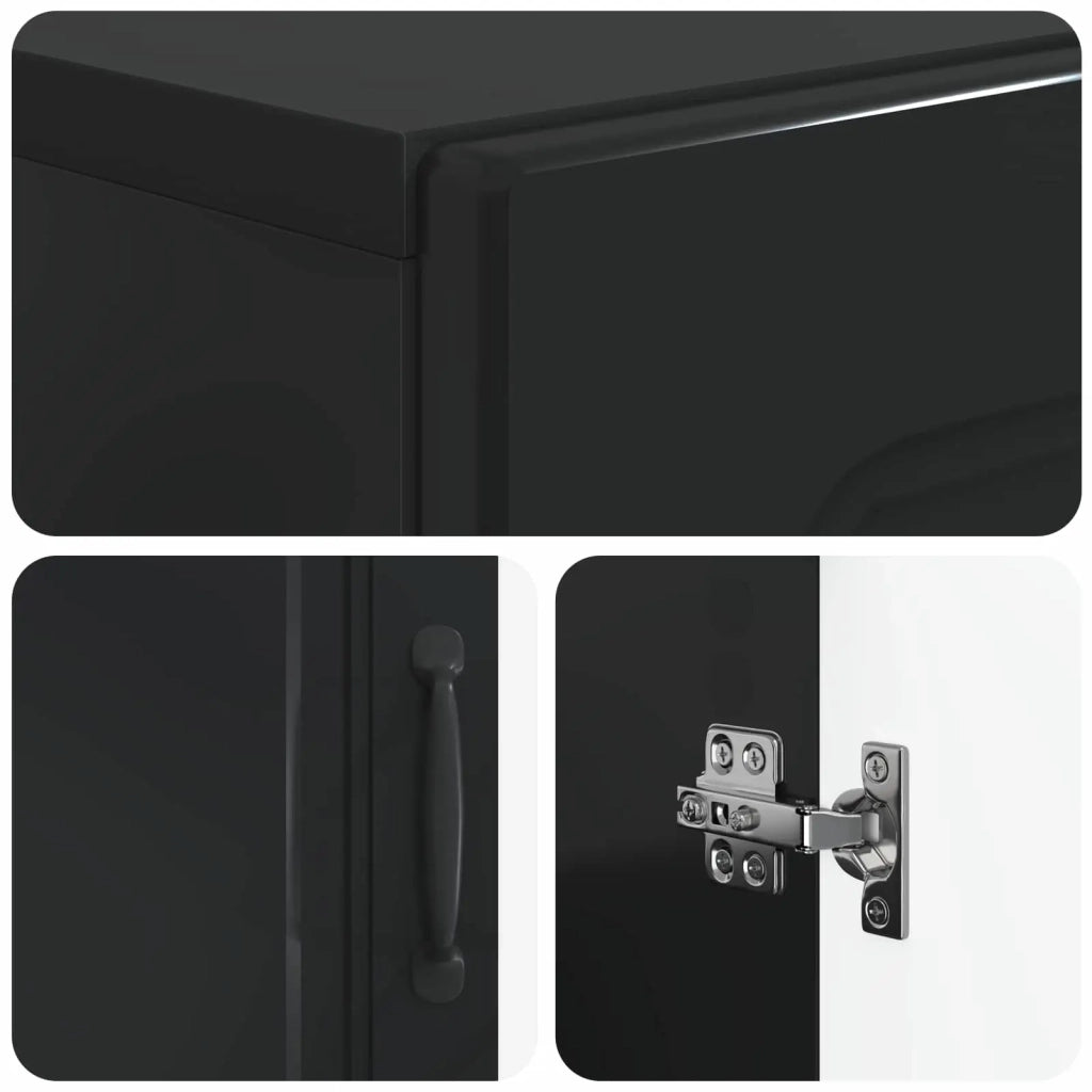 Mobiletto da Bagno UTRECHT Nero 59,5 x 31 x 77 cm 897716