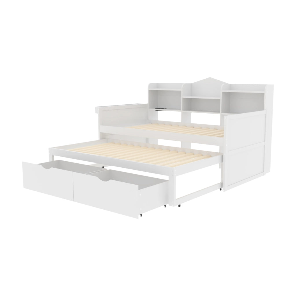 Sof?? letto pieghevole - Xylo - 90x190 - Bianco - USB
