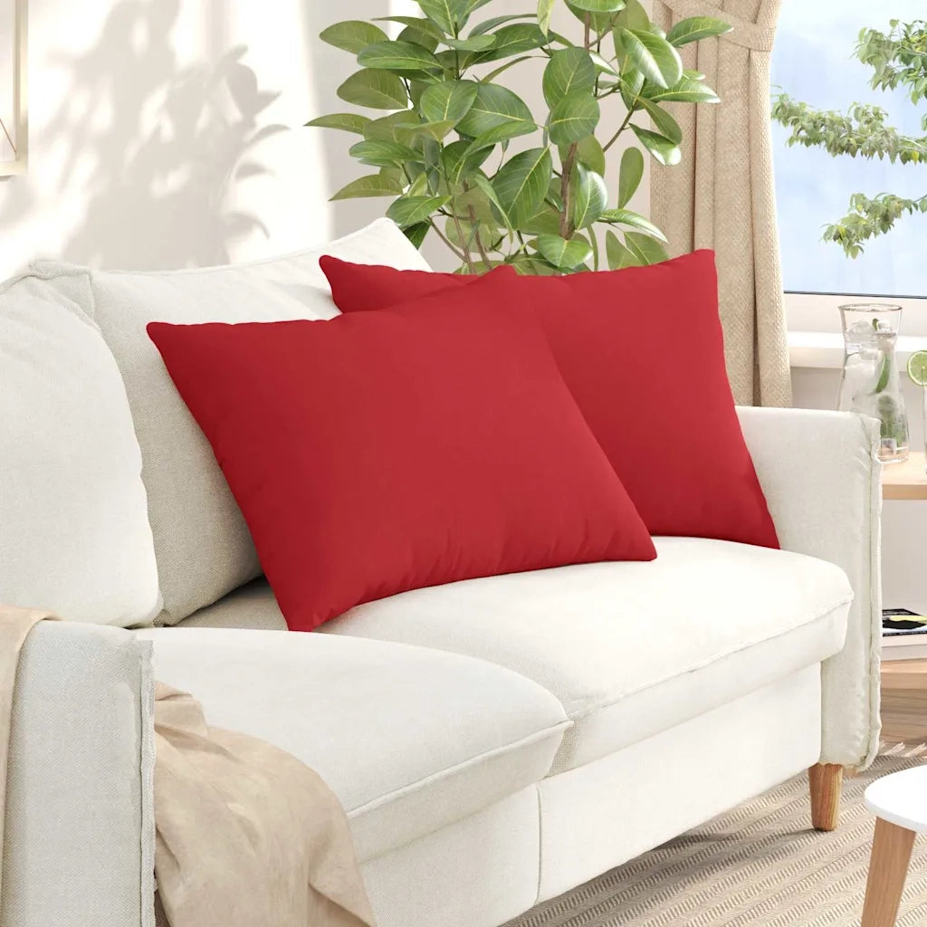 Cuscini da Divano 2 pcs Rosso 70 x 50 cm Tessuto 42013751