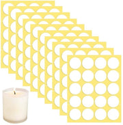 Sticker per candela 200 pezzi - Resistenti al calore - Stickers a doppia faccia - Buona aderenza - Accessori per candele DIY - Facili da utilizzare - Materiale di alta qualità