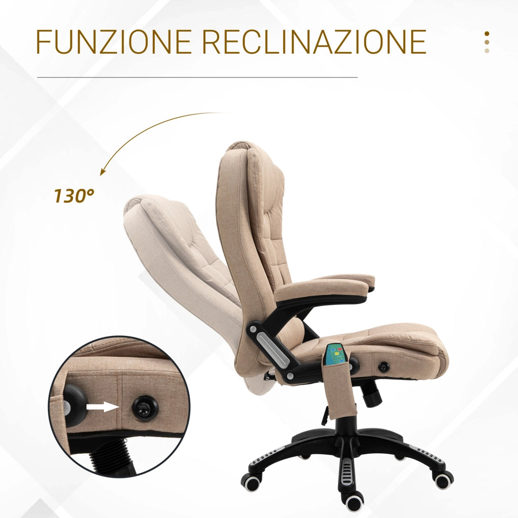Poltrona Massaggiante Elettrica Reclinabile ¨C Minimal ¨C Beige
