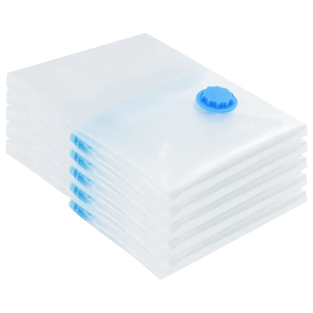 Sacchetti per Stoccaggio 5 pz Trasparente e Blu 60 x 40 cm CFW1465043