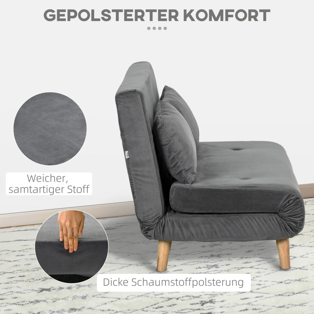 POLTRONA LETTO 72x78x79 cm Grigio in poliestere