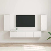 Mobile TV da parete 2 pcs Bianco 30 x 31 x 80 cm 892290