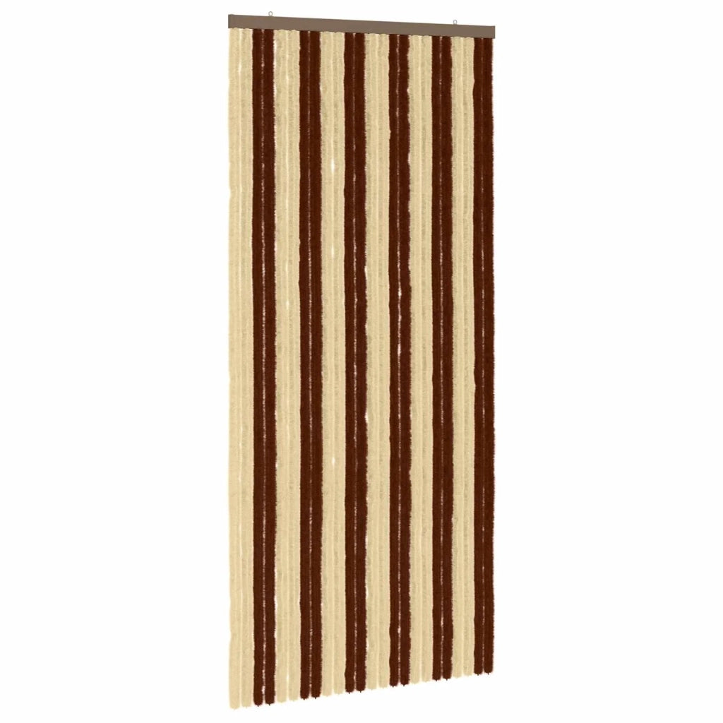 Tenda per insetti in chenille Marrone e Beige 100 x 220 cm 42034450