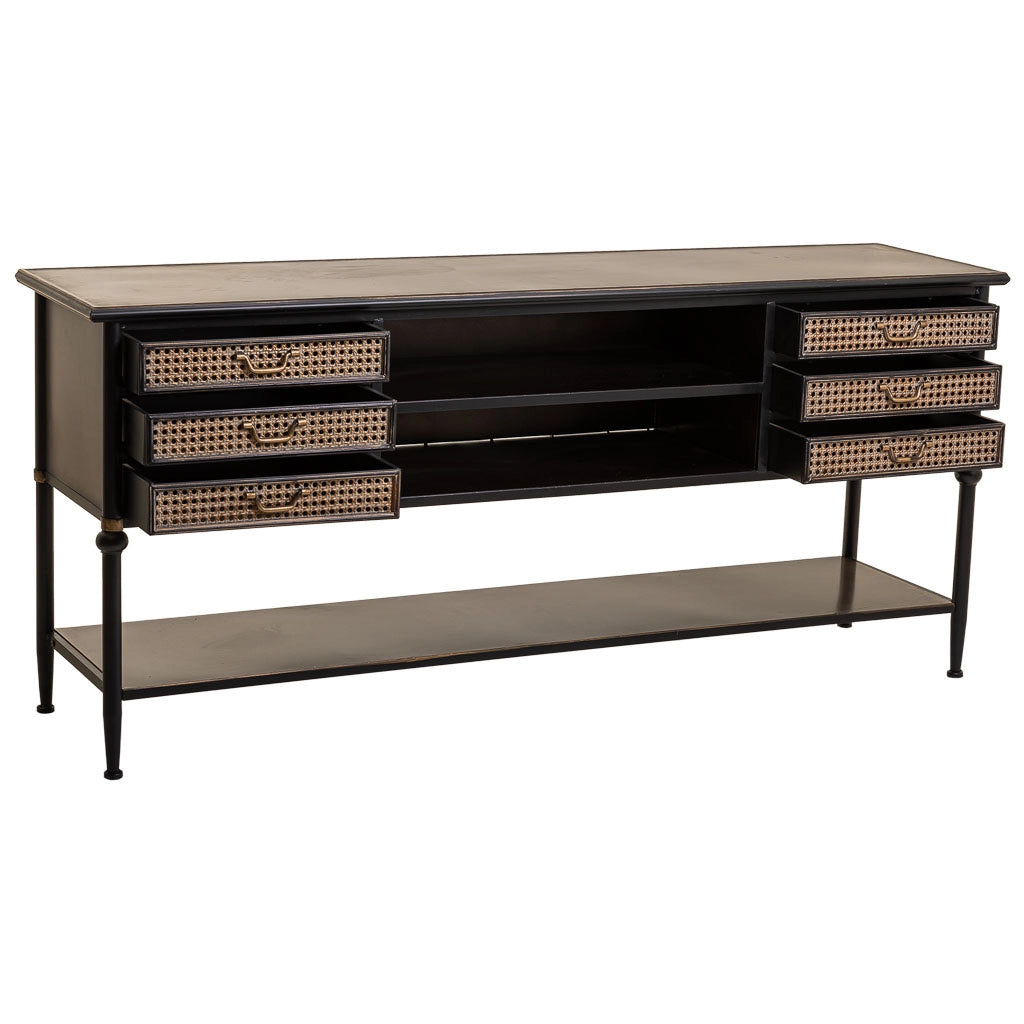 Credenza in metallo marrone 180x45x80h