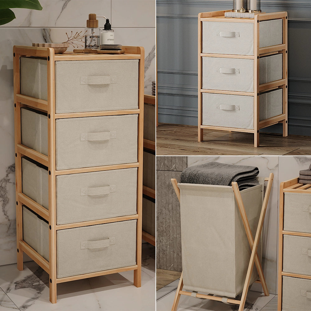 Set di mobili da bagno Bruno Beige 3 parti Vicco