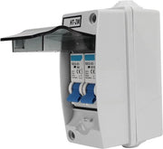 Interruttore di Corrente Miniatto - 2 Poli - Materiale Plastico Resistentente alle Fiamme - 230V - Alta Capacità di Interruzione - Per Distribuzione di Corrente - Modello 63