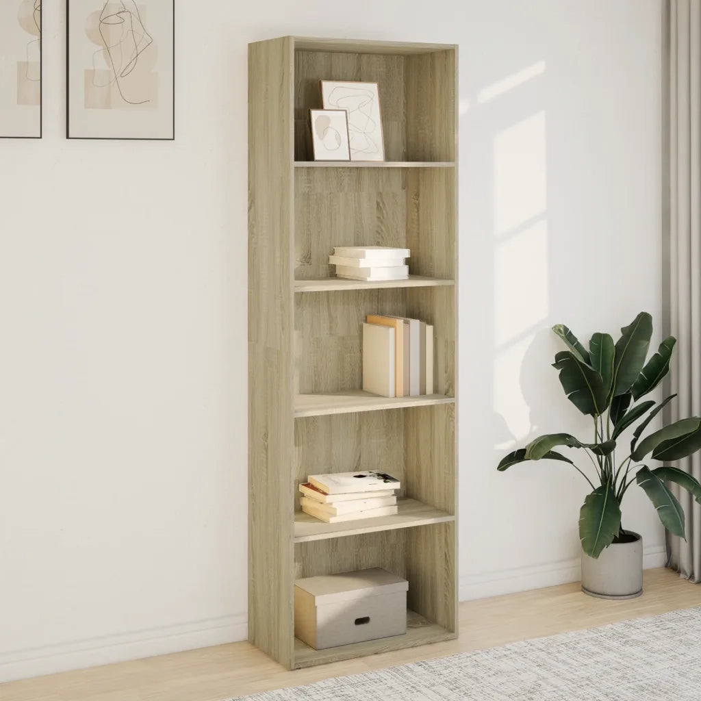 Libreria Rovere Sonoma 60x30x189 cm in Legno Multistrato 857919