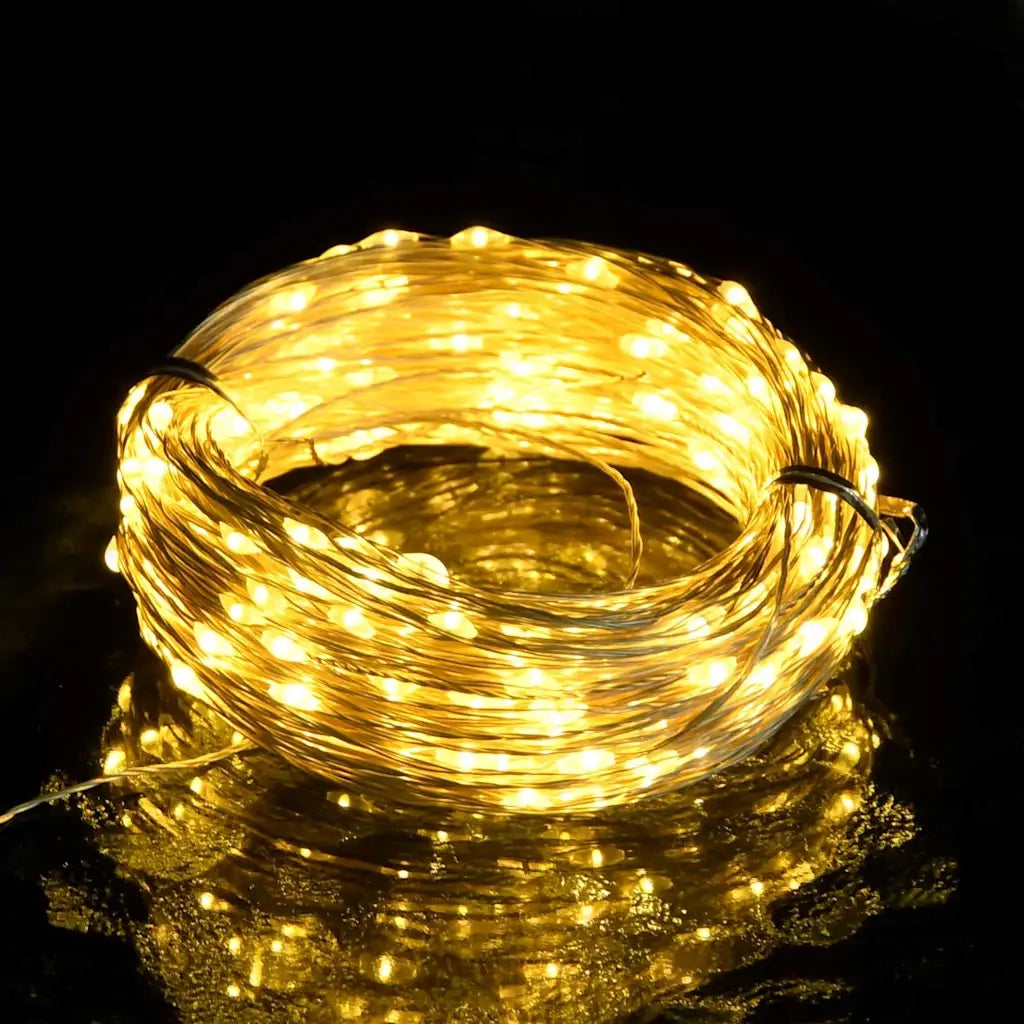 Stringa LED con 300 Luci LED Bianco Caldo 30 m PVC 330049