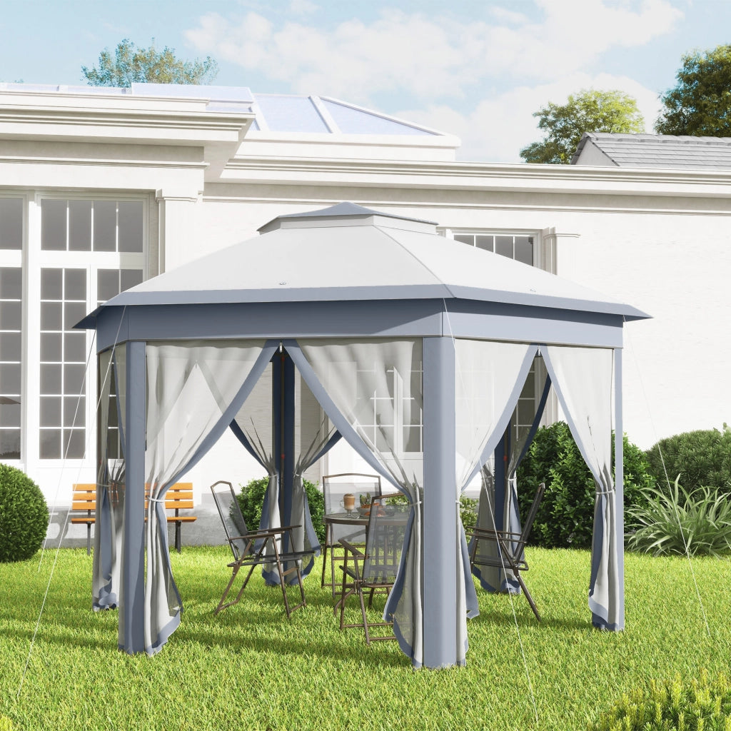 Tenda da Giardino Pieghevole 4x3,4 m ¨C Minimal ¨C Grigio