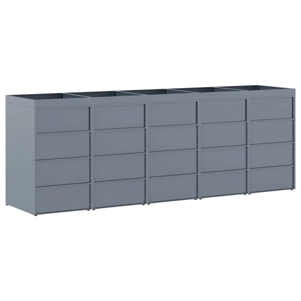 Contenitore per Rifiuti per 5 Bidoni Grigio chiaro 3394751