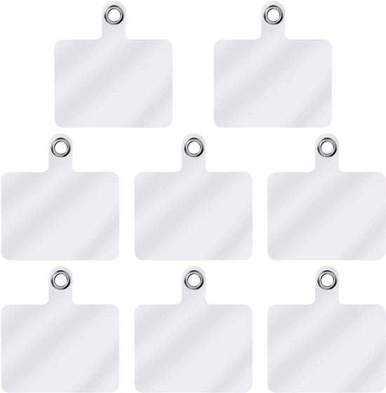 Cavo di ricarica universale per telefoni - Materiale PVC resistente - Anello metallico - Pacchetto da 8 pezzi - Accessorio di fissaggio per telefoni - Dimensioni 5,5 x 4 cm - Cavo di ricarica per telefoni