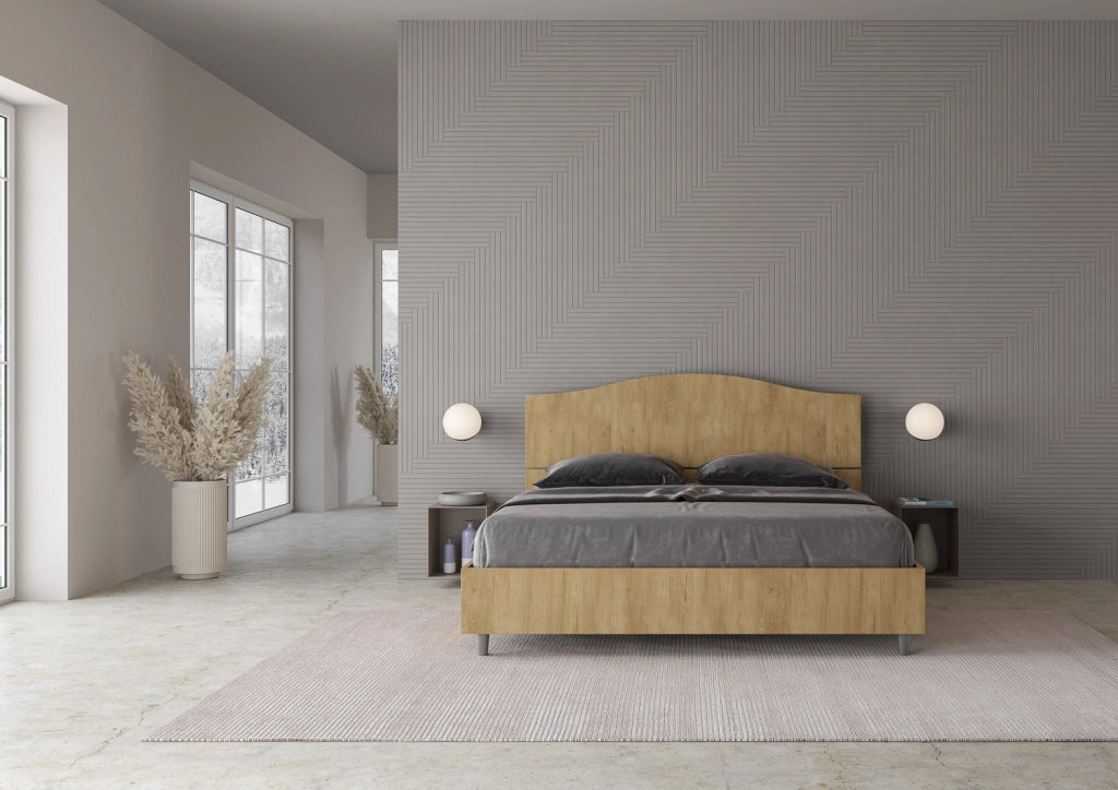 BS COM Letto matrimoniale senza rete 160x200 quercia