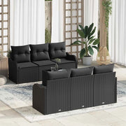 Set Divano da Giardino Nero 55 x 55 x 37 cm polyrattan 3345593
