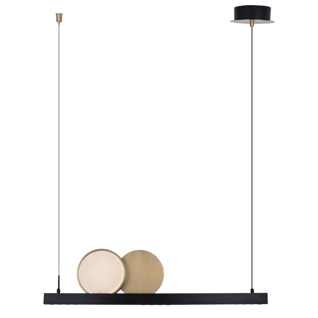 Lampada a sospensione MOMO LED 35W nera oro Maxlight