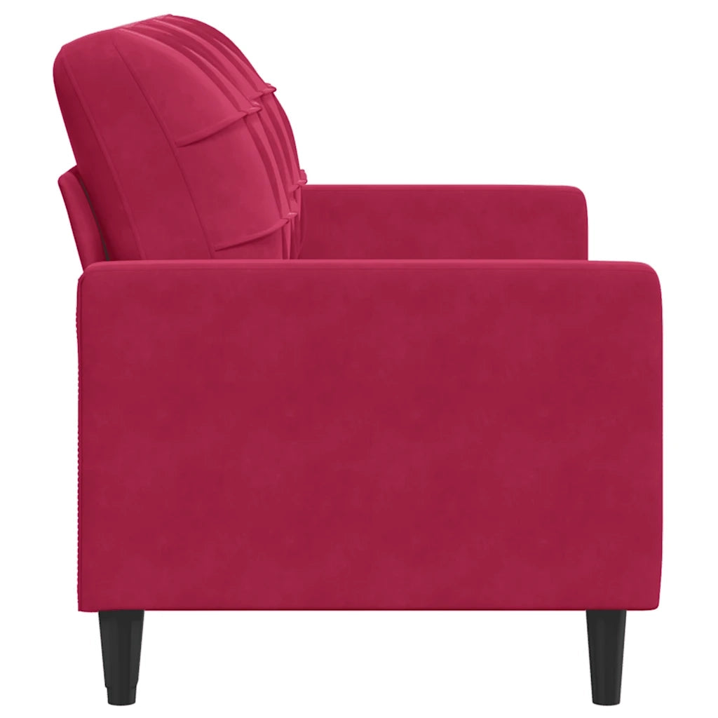 Divano a 2 Posti-Sofa 2 Posti Rosso Vino 140 cm in Velluto 315938