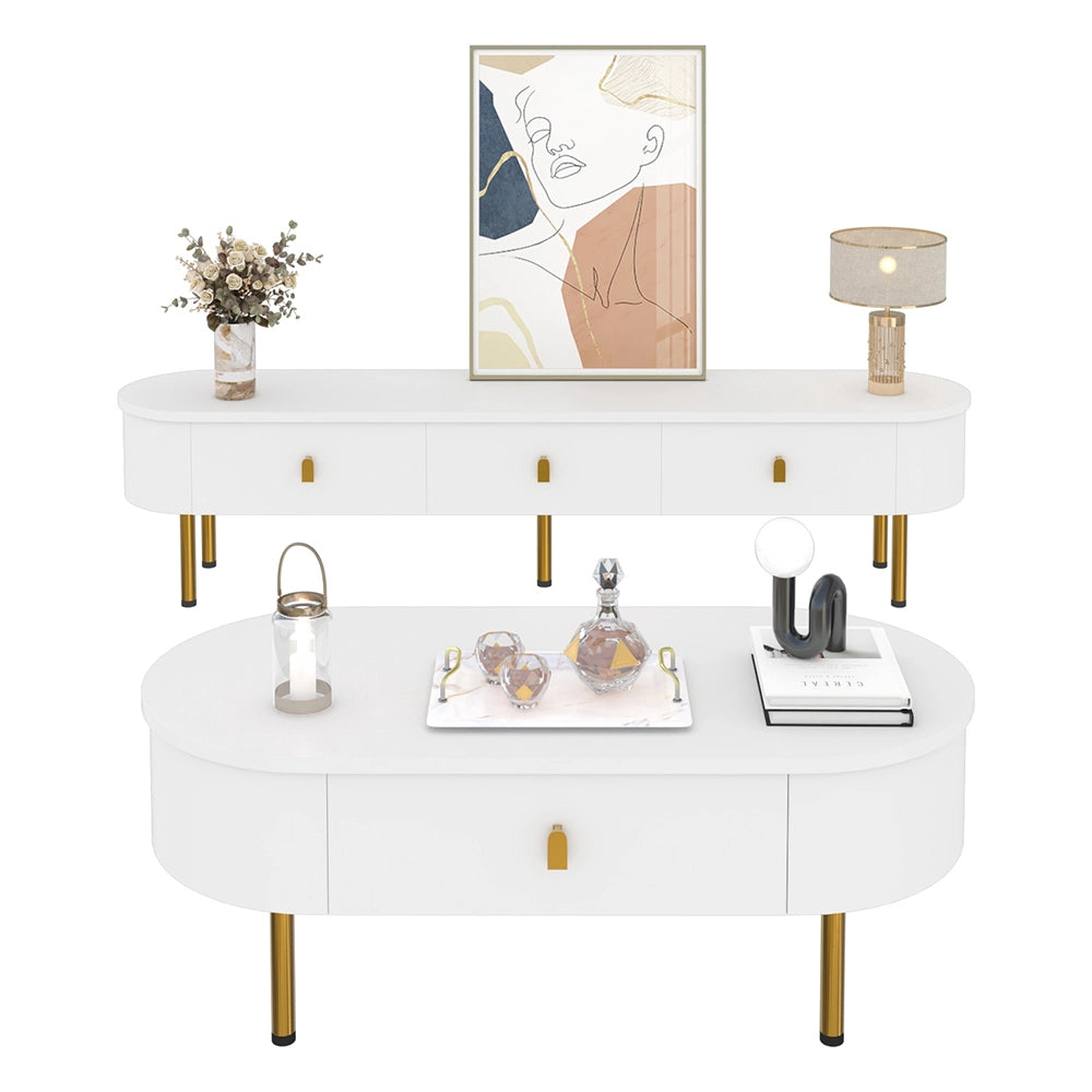 Set salone luxury - Xylo - Mobile TV+tavolino con cassetti
