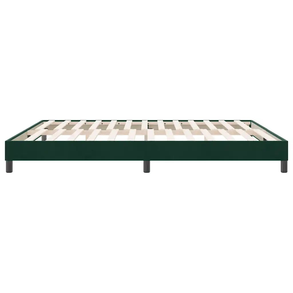 Letto matrimoniale | Letto per adulti | Giroletto senza Materasso Verde Scuro 180x210 cm in Velluto